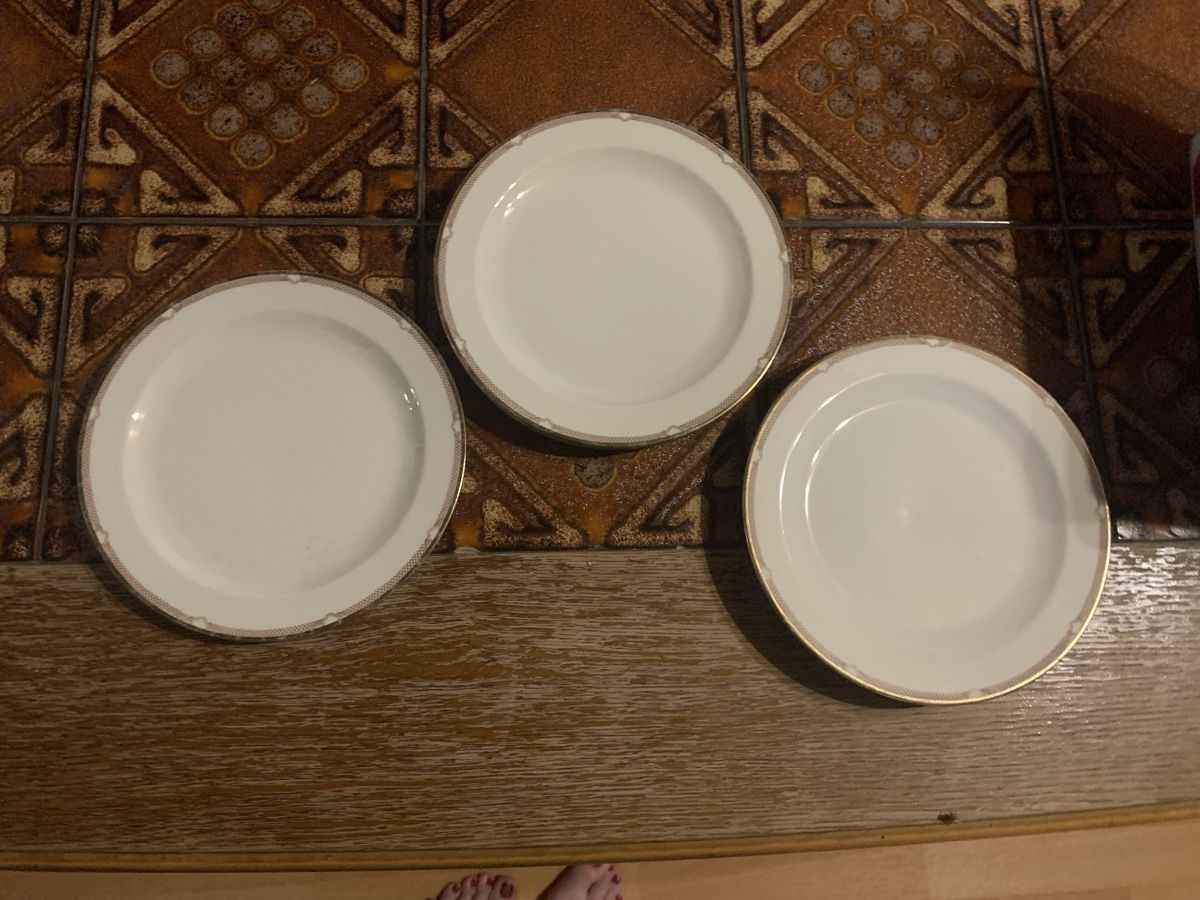 Teller: 6Stk. Langenthal Teller weiss mit Randdekor gebraucht – Gebraucht aus Bärschwil von Ranron1970 2