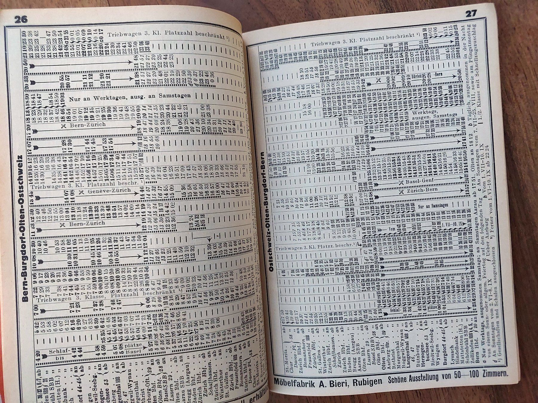 Bücher: Berner Kursbuch 1935 Fahrplan – Gebraucht aus Schönenwerd von Steidi 6