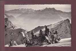 LEYSIN - Dents du Midi vue de la Berneuse - 1959