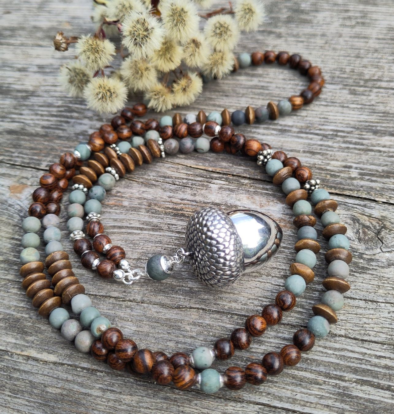 Catenine: Lange Kette mit Silber-Eichel – Usato da Lauperswil venduto da Naturhandwerk 1