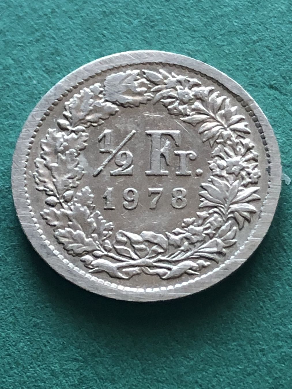 Tutti le monete: Abart ???  50 Rp. 1978 mit flachem Rand – Usato da Schötz venduto da Odpa