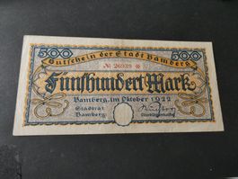 Dt. Reich 1922,  Bamberg, 500 Mark