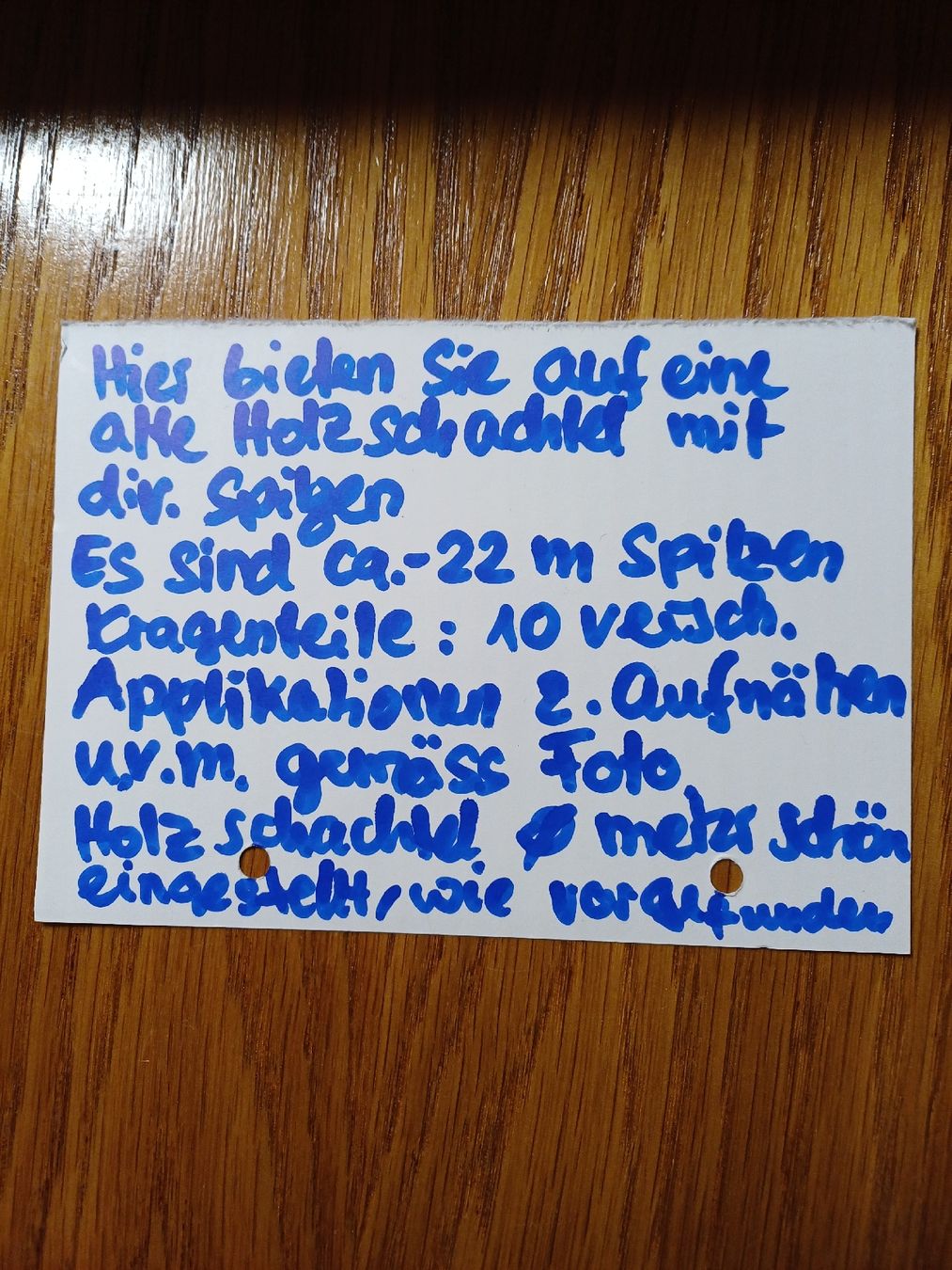 Tessuti: alte Holzschachtel mit div. Spitzen – Usato da Gächliwil venduto da lesidees 9