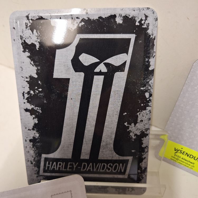 Harley-Davidson Insegne: 2 Stk. Harley-Davidson Postkarte, Metall, NEU, Sammlerstück! – Nuovo (secondo la descrizione) da Brugg AG venduto da bacbac5757 1