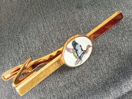 VINTAGE, REVERS KRAWATTEN STAB NADEL MIT GANS UNIKAT 6 cm