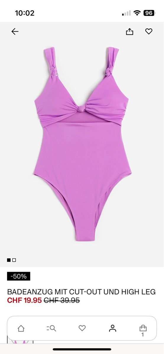 H&M Maillots de bain & Bikinis: H&M Badeanzug, Gr. 38 – D'occasion à Zürich par vintage_for_you