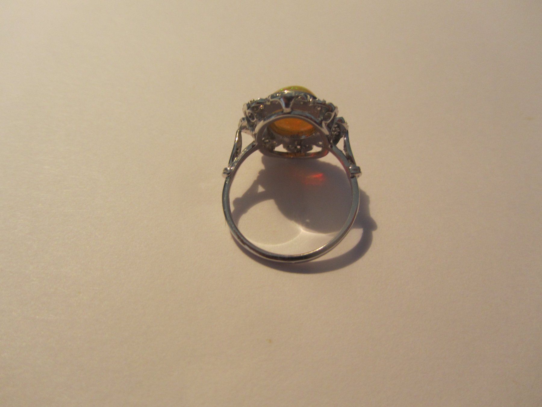 Ringe: Opal-Diamant Ring, 18 K.Weissgold – Gebraucht aus Luzern von Lucernauno 2