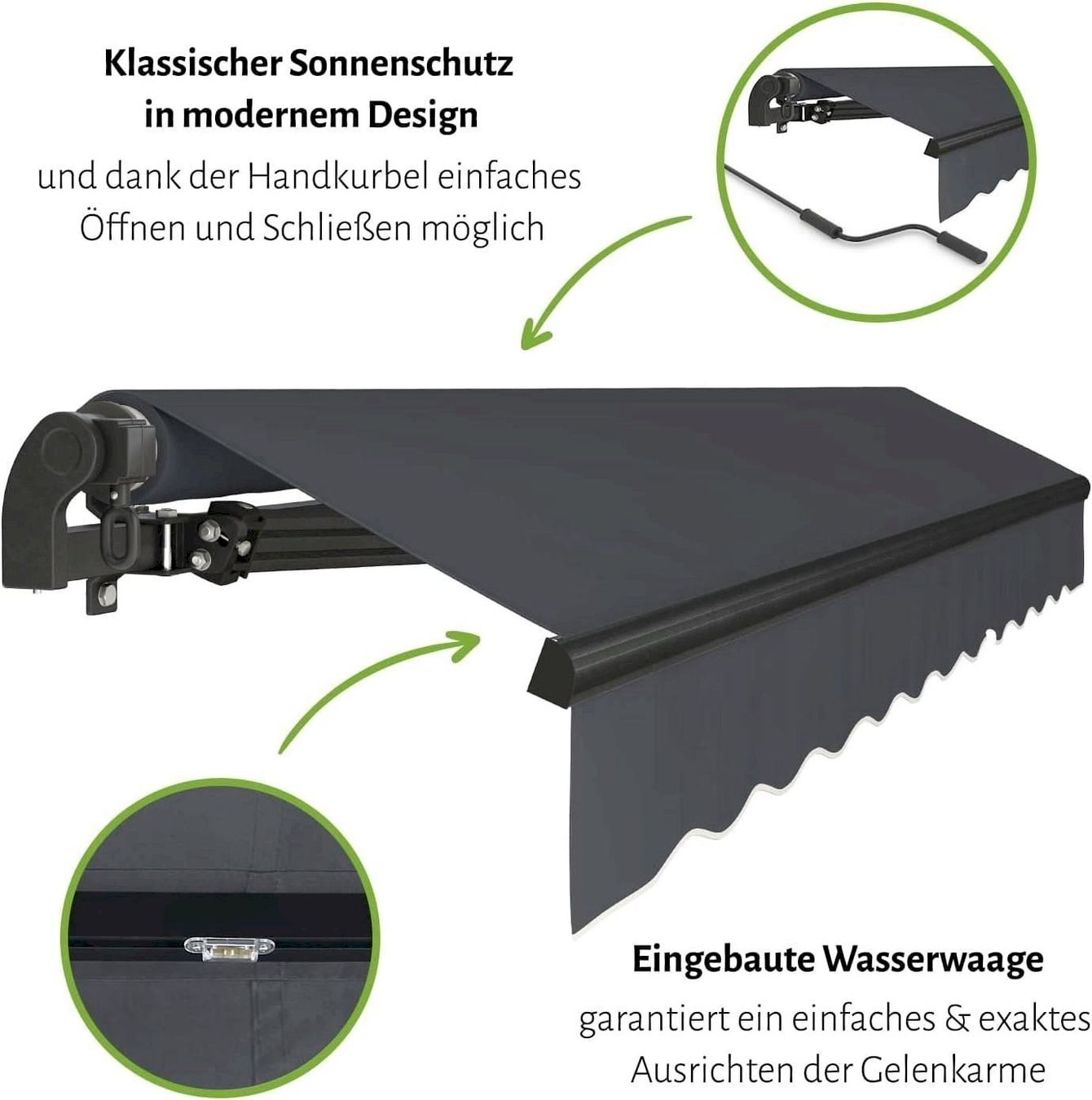 Tende da sole: Gelenkarmmarkise START 300x250 anthrazit – Nuovo e nell'imballaggio originale da Bottighofen venduto da zaap 4