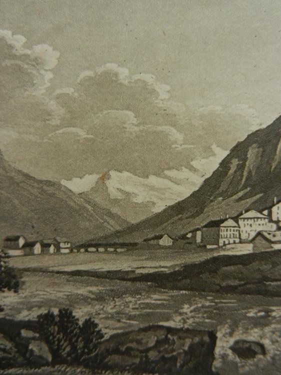 Stiche: Das Dorf Splügen Aquatinta – Gebraucht aus Risch von Antikfee 4