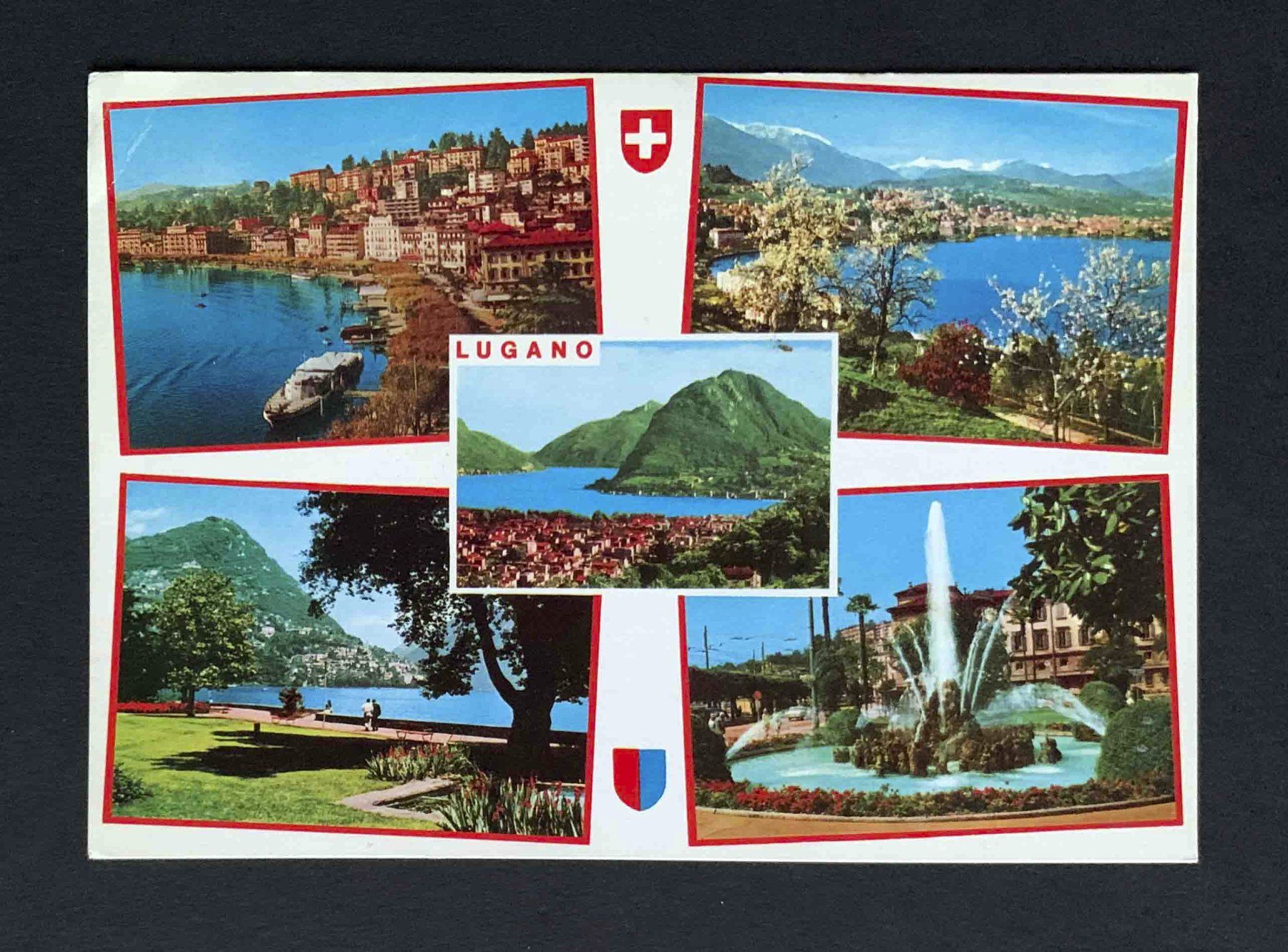 Cartoline postali: AK Saluti da Lugano – Usato da Goldau venduto da artelier1