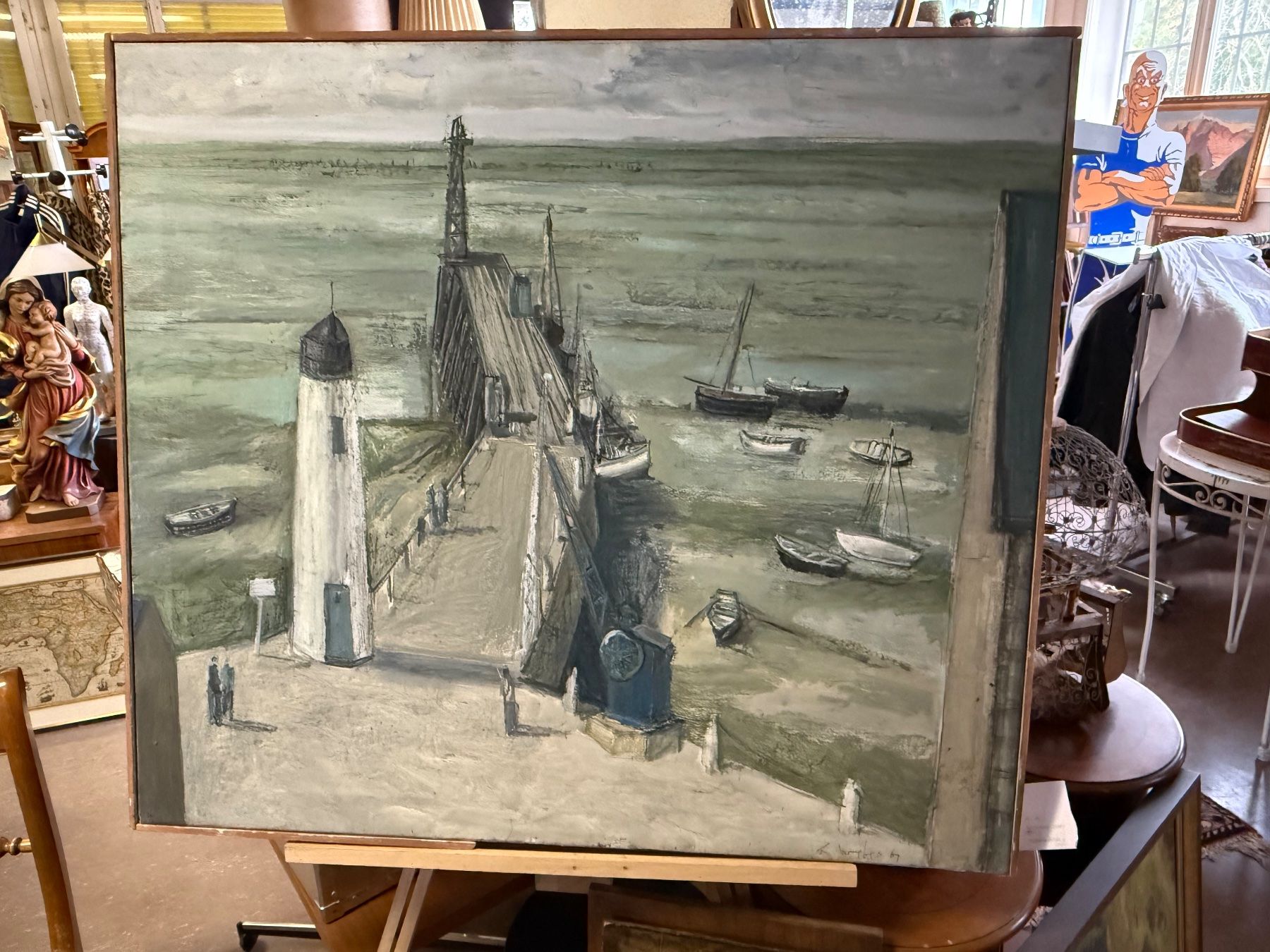 Dipinti: Deutsche Schule Küstenimpression Oelbild signiert – Usato da Bern venduto da Jwpm66