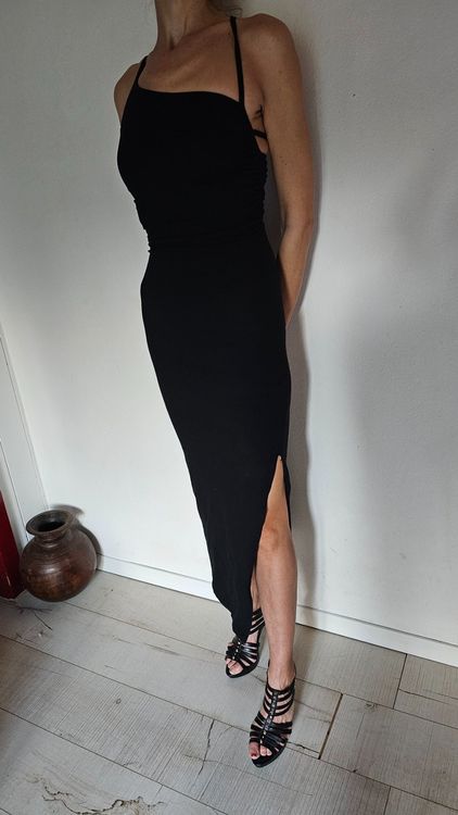 Robe Noire Dentelle Pimkie Taille 38 - Style évasé, Genou - Neuf Sans étiquettes