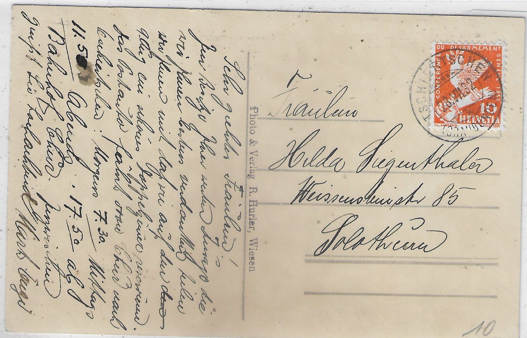 Cartoline postali: Tschiertschen - Generalansicht – Usato da Ettingen venduto da Kartenplanet 1