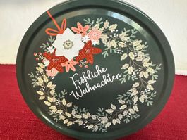 Weihnachts- Guetzli Dose, Grün, Neuwertig, Top Zustand!