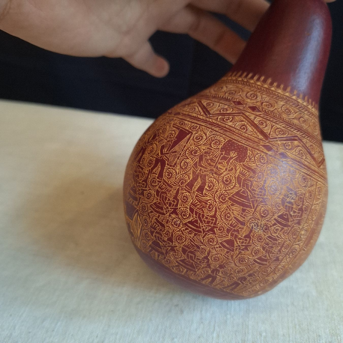 Tutte le decorazioni: Versand möglich! Kalebasse, Kürbis, wunderbare Handarbeit – Usato da Winterthur venduto da Goldpipau 3