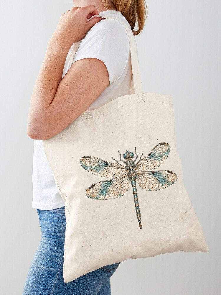 Borse: Stofftasche - Libelle - inkl. Versand – Nuovo e nell'imballaggio originale da Basel venduto da Kunterbunt12 1