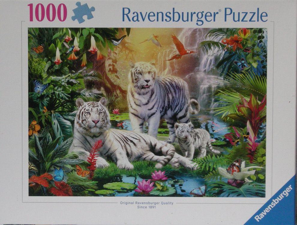 Ravensburger White Tiger Family Puzzle 1000pc main image 1