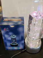 Drehbarer Kristallständer mit Pferde Design + 7 LED-Leuchten