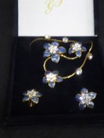 Parure collier et boucles d'oreilles système clip