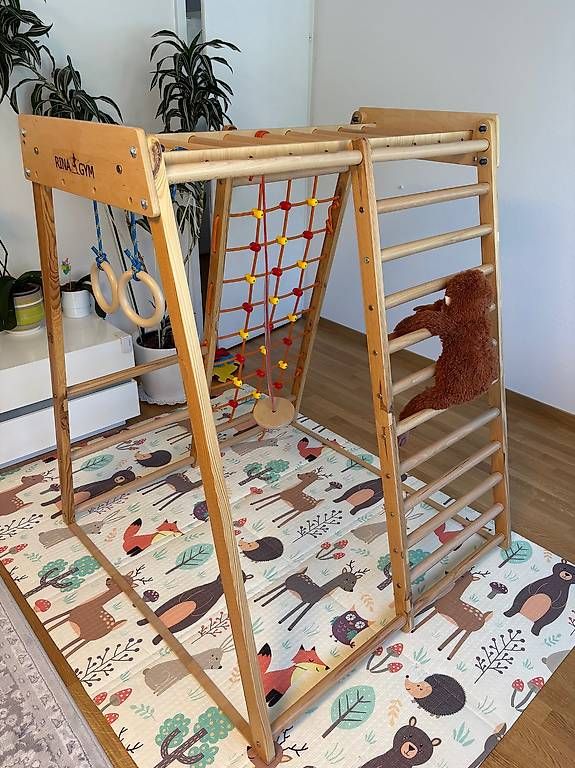 Pareti & prese d'arrampicata: RINAGYM Indoor Spielplatz aus Holz – Usato da Effretikon venduto da put_vf27