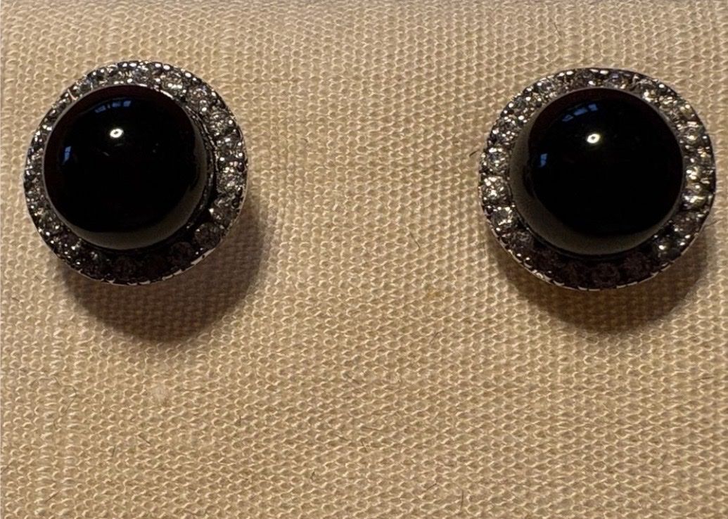 Onyx Boucles d'oreille: Onyx Ohrstecker – D'occasion à Donat par troja007