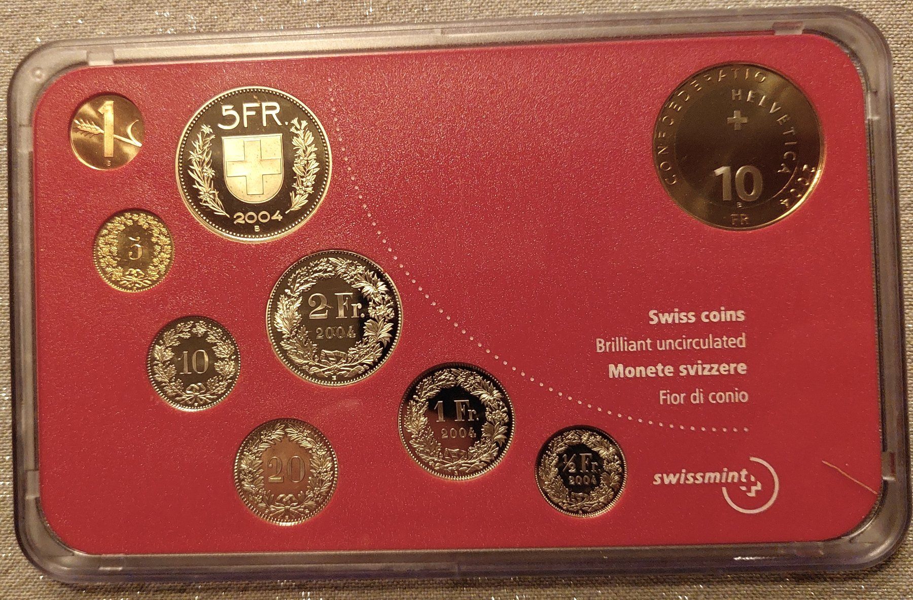 Tutti le monete: Münzsatz Schweiz 2004 stgl. – Nuovo (secondo la descrizione) da Arch venduto da coinsandmore 2
