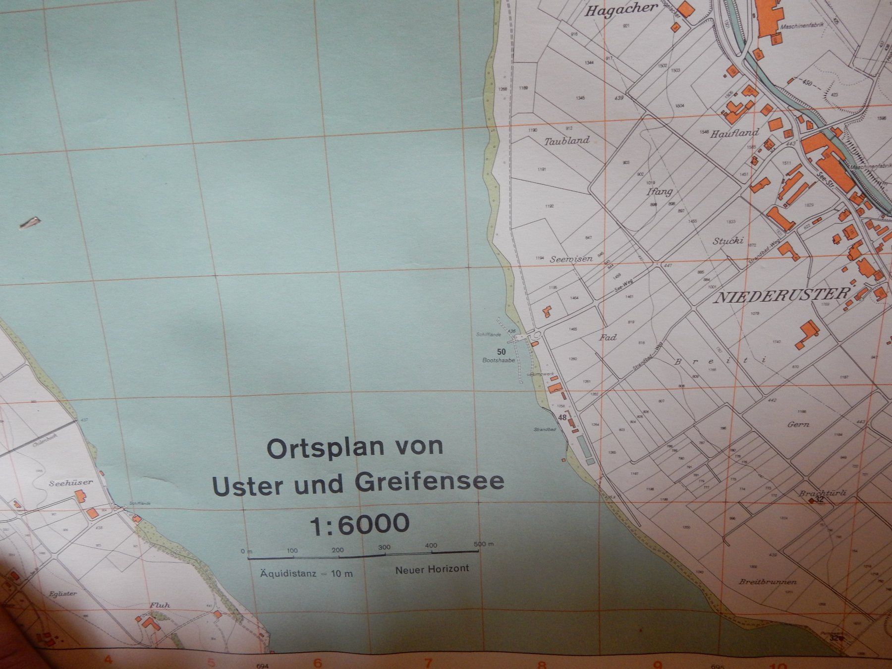 Cartine & Atlanti: antiker Originalplan Uster und Greifensee 1:6000 von 1967 – Usato da Jona venduto da simongarden 4