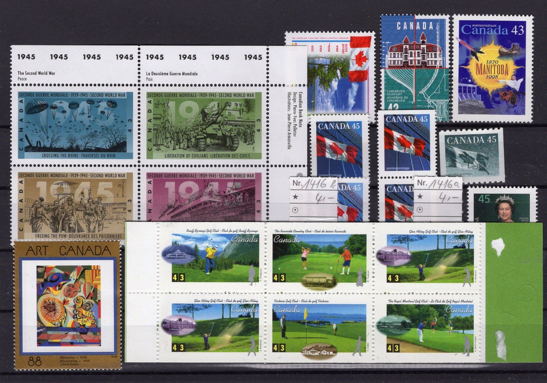 Tutti i francobolli: R6410  /  CANADA 1995 neufs XX – Nuovo (secondo la descrizione) da Ste-Croix venduto da MONT-TAGNAC