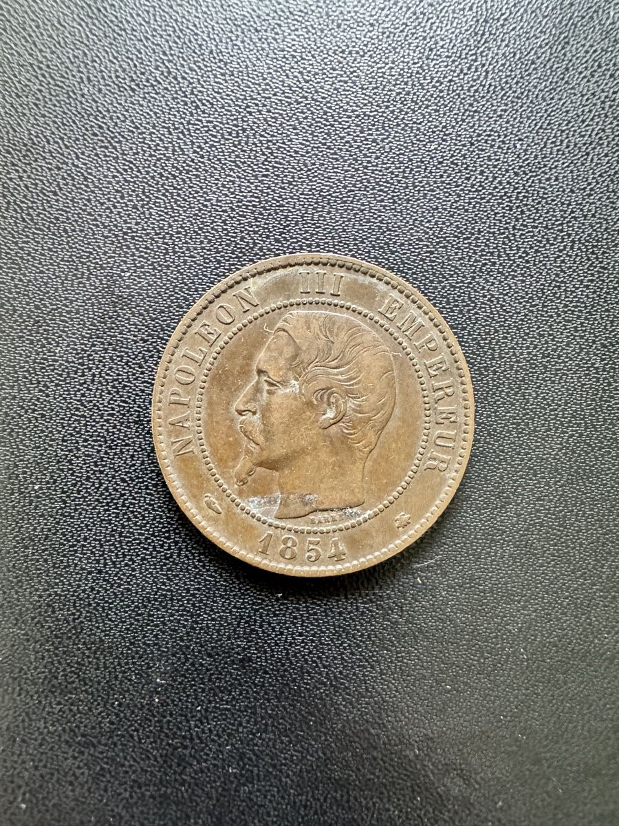 Alle Münzen: Frankreich - 10 Centimes 1854 BB Strasbourg – Gebraucht aus Meilen von coins4sale