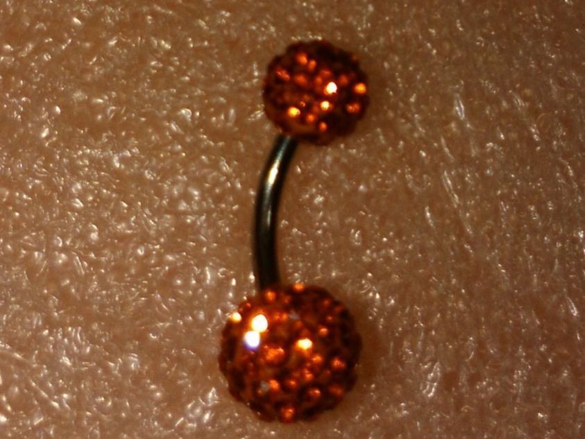 Bijoux piercing: bauchnabel piercing,,mit orange kristall – Neuf (Voir description) à Basel par bijoutrie_4 2