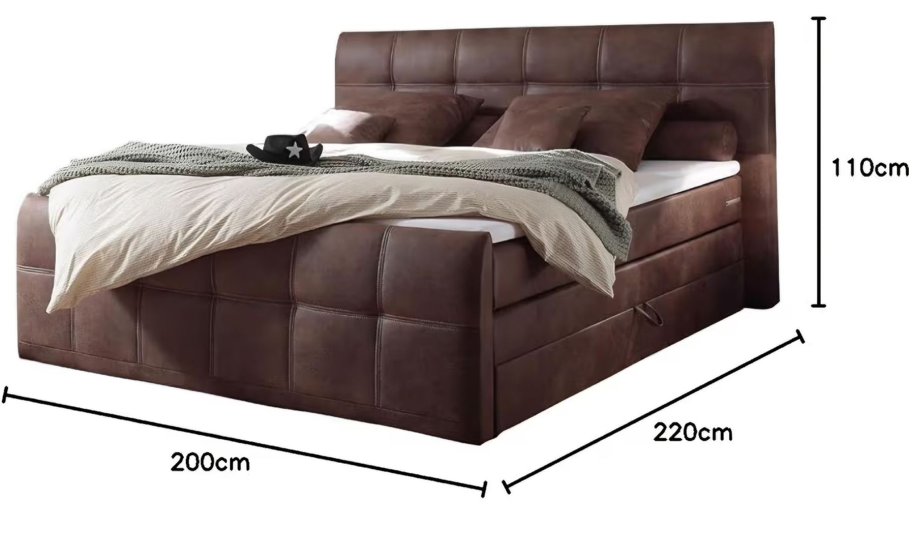 Letti: Boxspringbett 180x200cm mit Bettkasten – Usato da Bettingen venduto da bebbels01 1