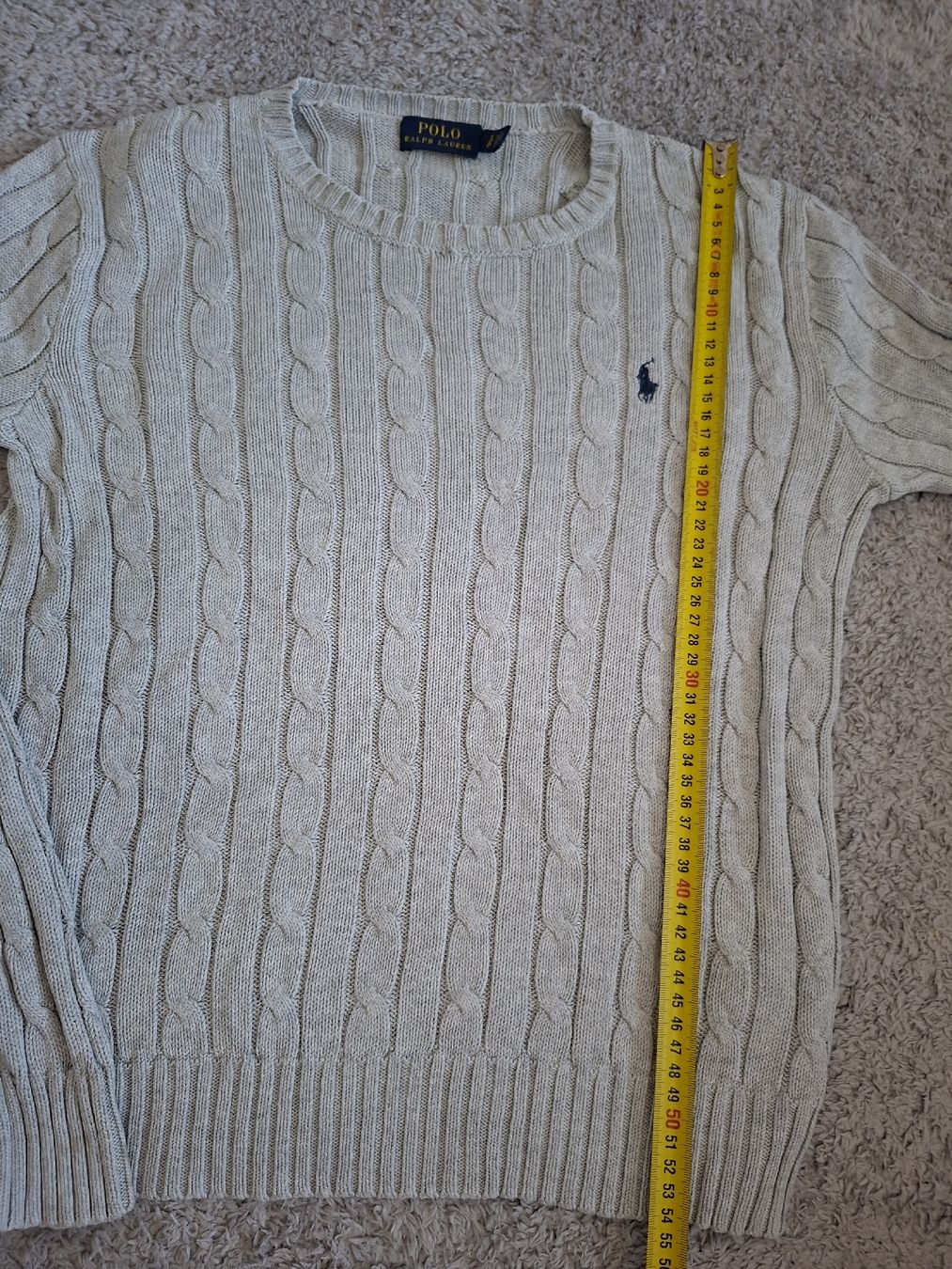 Ralph Lauren Pulls & Sweat-shirts: Pull torsadée Ralph Lauren gris coton taille S  – D'occasion à Renens VD par ser_j2fn 3