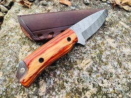 Damast Messer feststehend HANDMADE 21cm ODERMATT No. 78 NEU