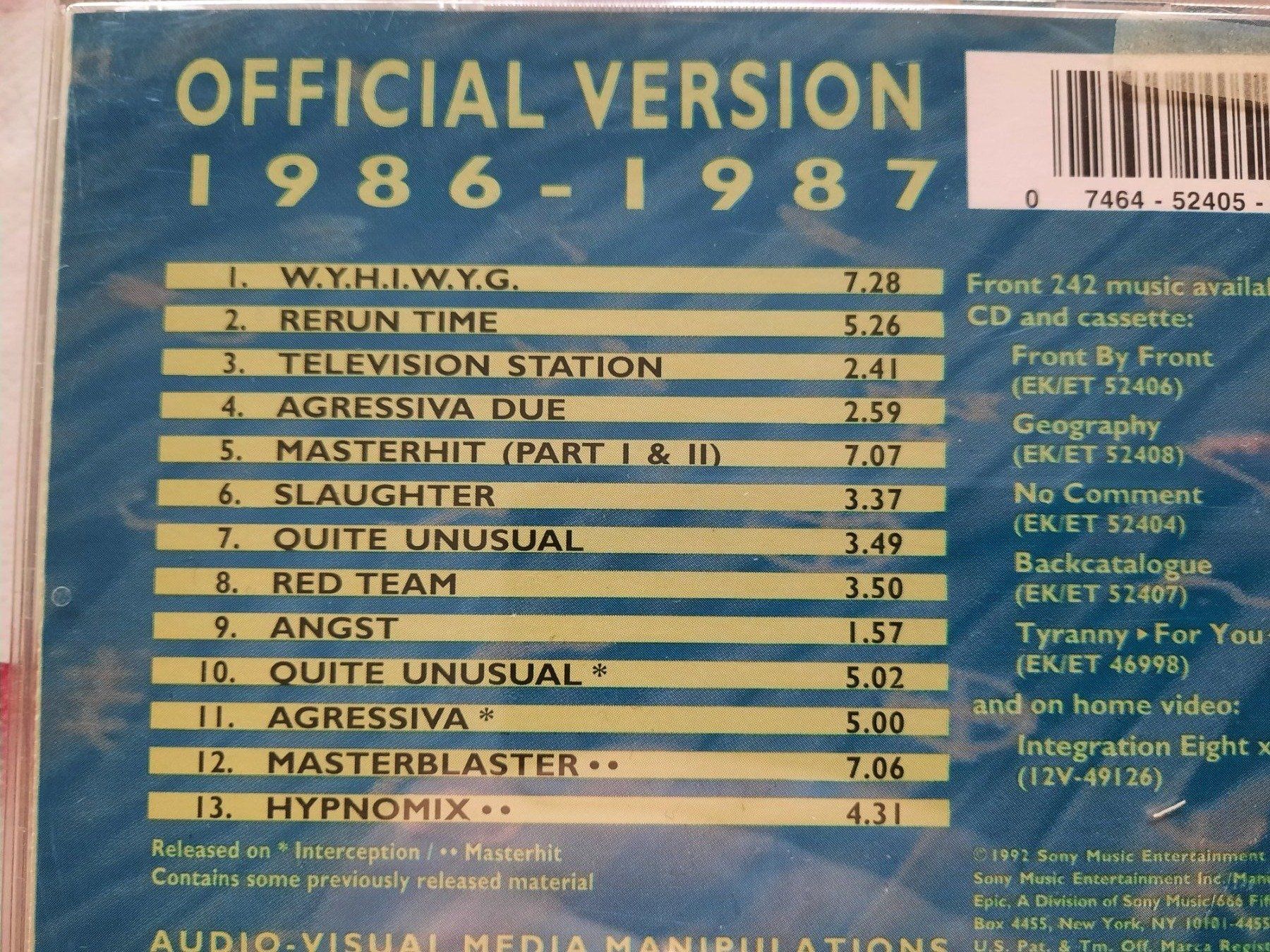 CDs: Cd Front 242 - Official Version - 1986-1987 ( Electro indu ) – Gebraucht aus Pully von bro_n52j 3
