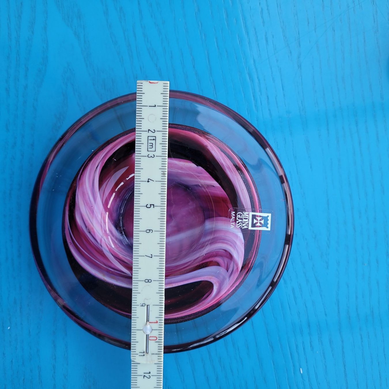 Kerzen: Teelicht   Mdina Glas Malta rot rosa – Gebraucht aus SCHÜBELBACH von CoKaHa 1