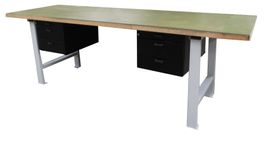 Werkbank Vollholz Länge 2690mm mit 2 Blöckli