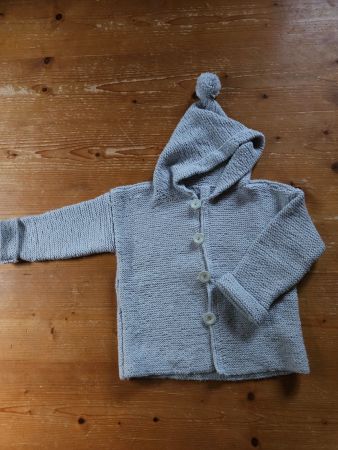 Wunderschöne Jacke, handgestrickt, ca. 116/122, mit Glitzer!