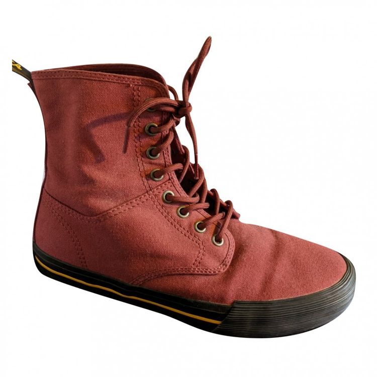 40 DR MARTENS Boots en toile rouge lagenlook 40.5 41 Kaufen