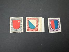 Pro Juventute 1920  Nr. 15-17 Falz * (4606)