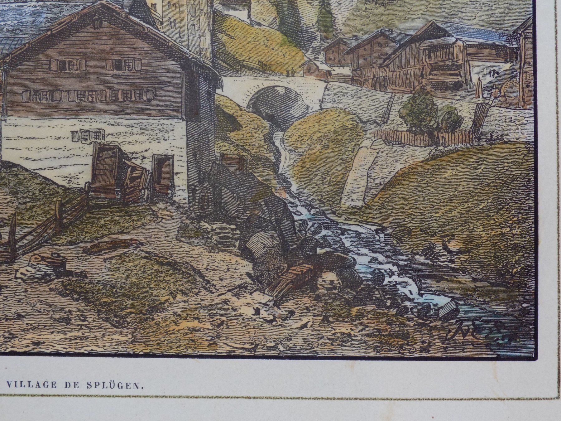 Gravures: Splügen koloriert – D'occasion à Risch par Rischli15 4