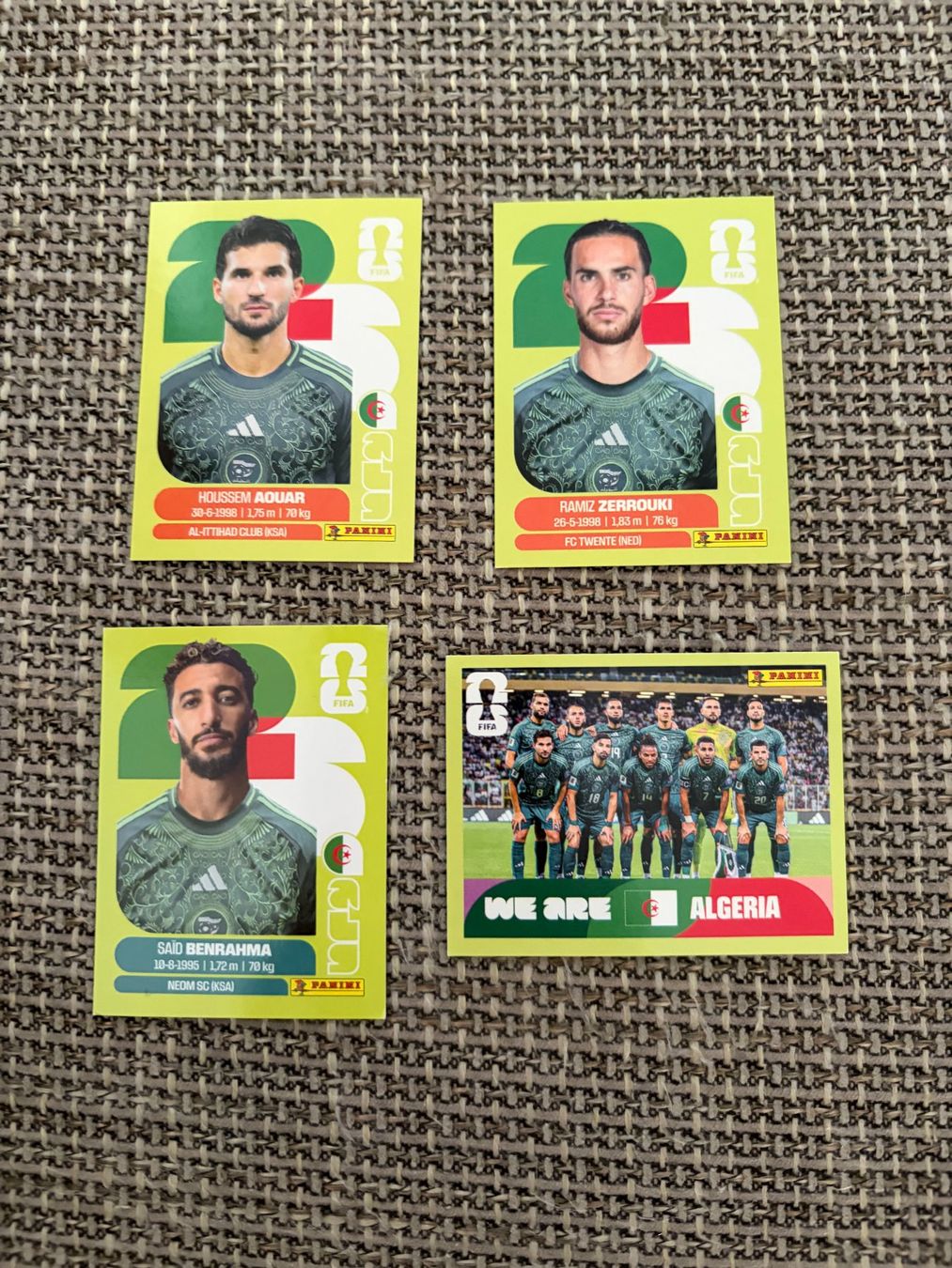 Panini Carte collezionabili: FIFA WM 2026 Panini ALG 9 / 11 / 13 / 16 – Usato da Egg b. Zürich venduto da pie_9jrw