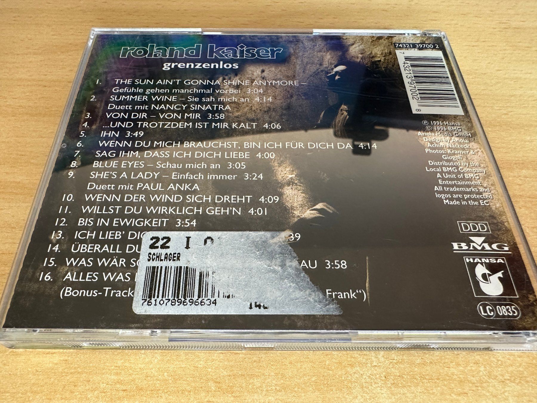 CD: Roland Kaiser – Grenzenlos – Usato da Rikon im Tösstal venduto da Alpenmutz 1