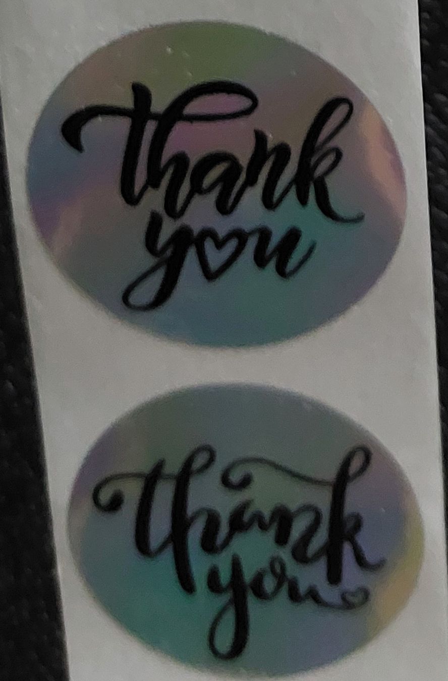Aufkleber: Stickers "Thank you" 50 Stück  – Neu (gemäss Beschreibung) aus Unterseen von Ruia3333 1