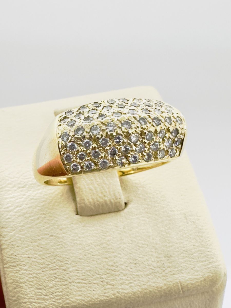 Anelli: 750/18 Karat Gold Ring mit 050 Ct Brillanten – Usato da Murg venduto da MTGold 6