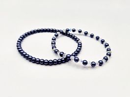 Damenarmbänder mit Swarovski Kristallen und Perlen Blau