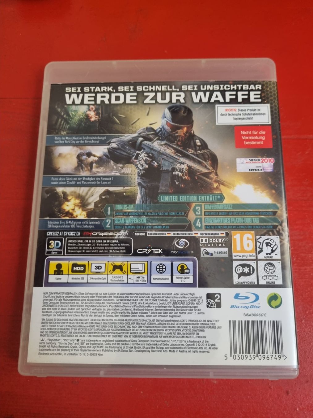 Sony Jeux: Crysis 2 Limited Edition PlayStation 3 – D'occasion à Pollegio par Isaiaaaa96 1