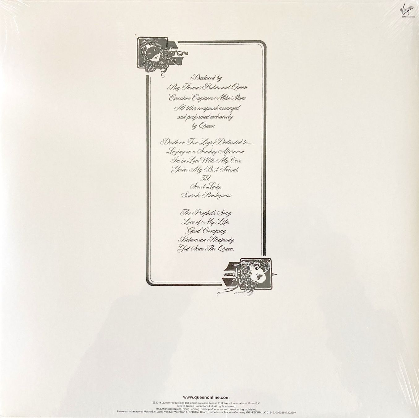 Dischi in vinile: QUEEN - A NIGHT AT THE OPERA – Nuovo e nell'imballaggio originale da Bottens venduto da hotter-than-hell 1