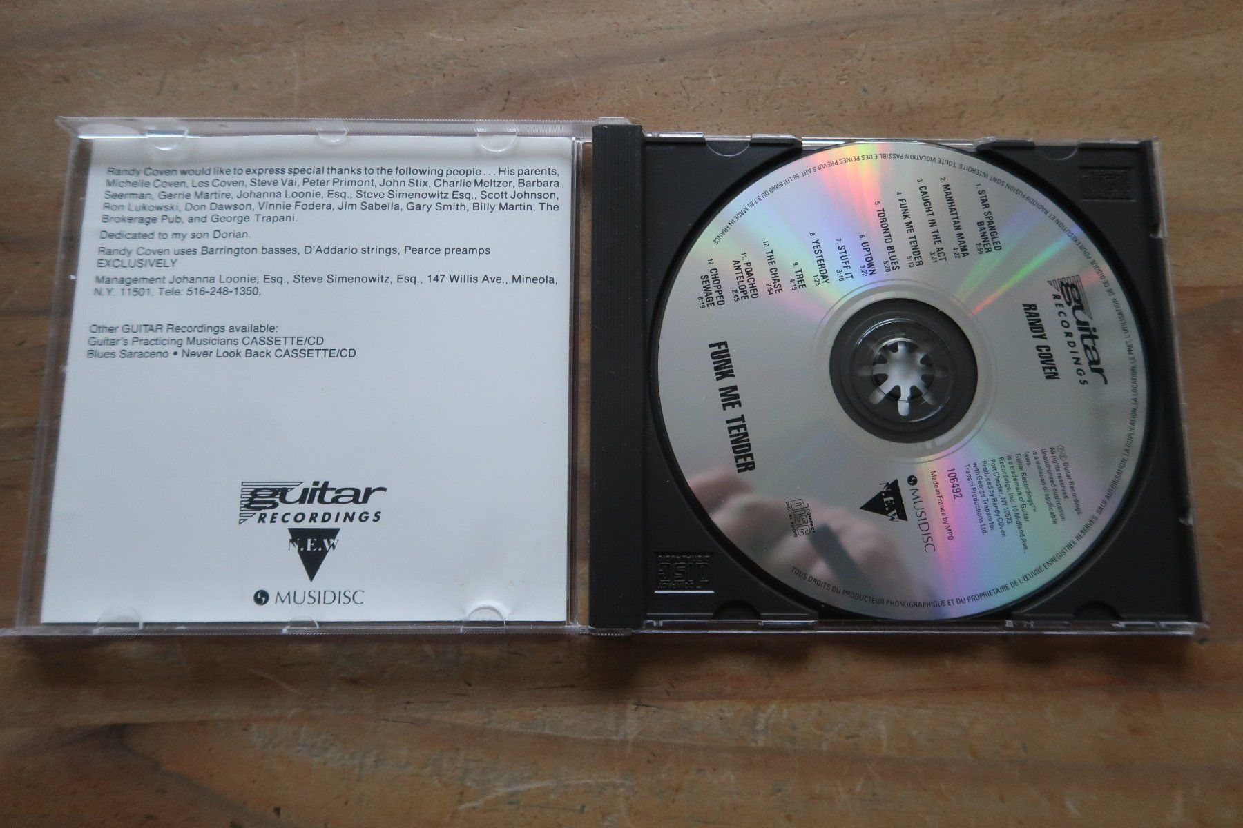 CD: RANDY COVEN - FUNK ME TENDER - CD – Usato da Basel venduto da Patiscat 3