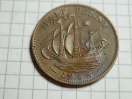 Großbritannien ½ Penny, 1958