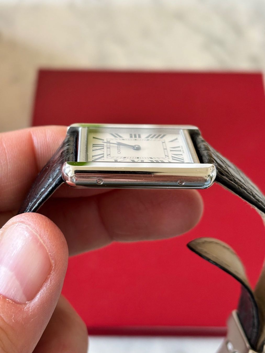 Cartier Orologi: Cartier Tank Solo L "Full set" – Usato da Fribourg venduto da labonafair8b 5